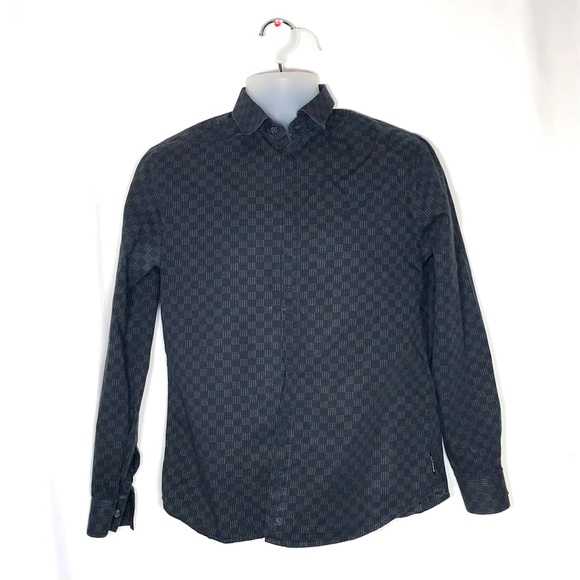 Armani Exchange black long sleeve button down Small mens dress shirt - Picture 1 of 6